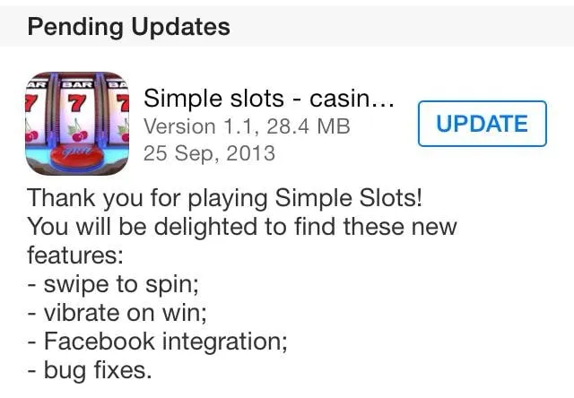 Photo from “Simple Slots 1.1 with Facebook and swipe to spin”