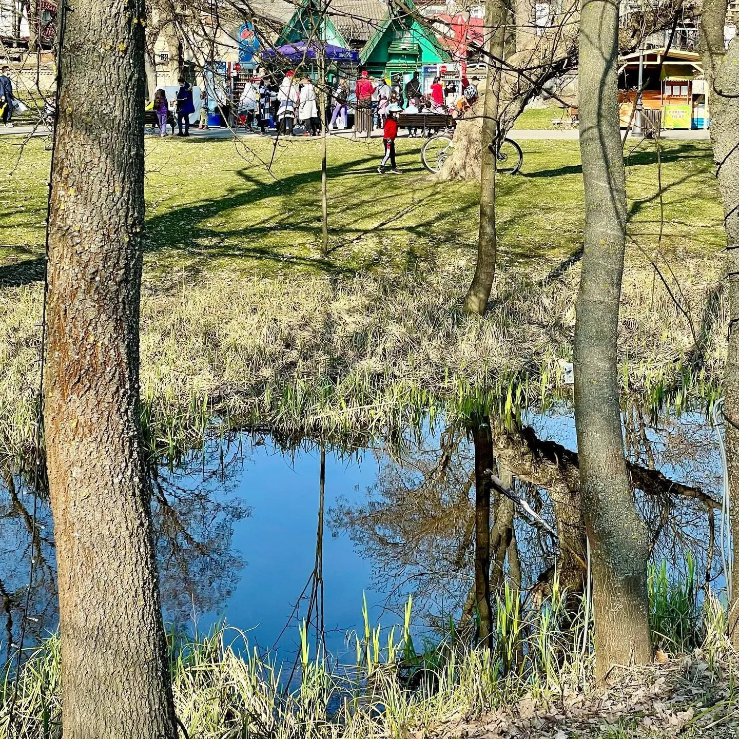 A spring landscape marks the approaching change of season.