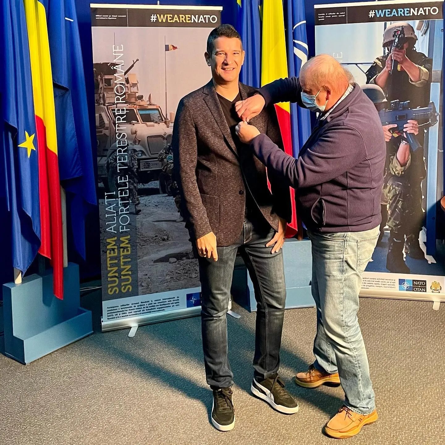 Sebastian Cochinescu appears in a video frame about the Patriotfest national security contest.