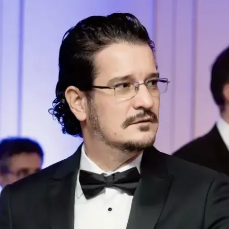 Sebastian Cochinescu in a tuxedo at a formal event