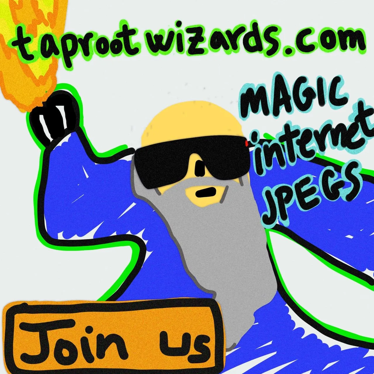 Taproot Wizards cartoon wizard captioned magic internet JPEGs, join us